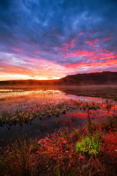 Beautiful Morning Sunrise with Dramatic Colorful Clouds.