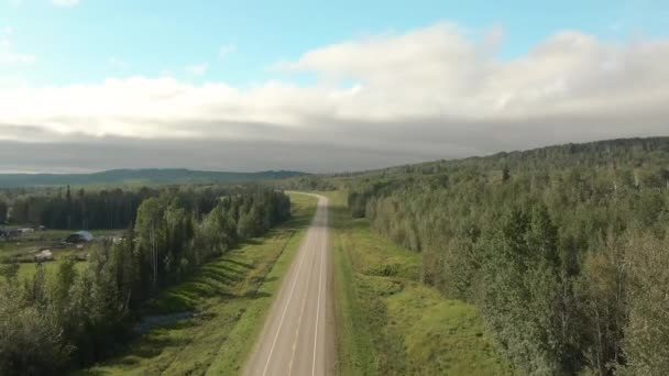 Scenic Panoramic Road View near Sunset — Stock Video