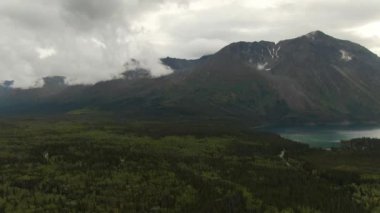 Orman ve Dağlarla çevrili Manzaralı Göl