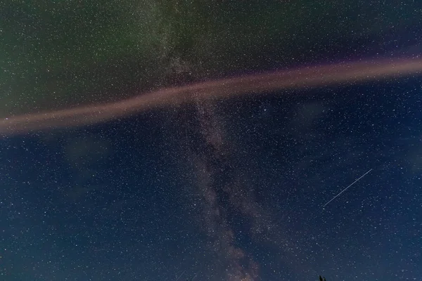 Luzes do norte, aurora boreal, na natureza canadense — Fotografia de Stock