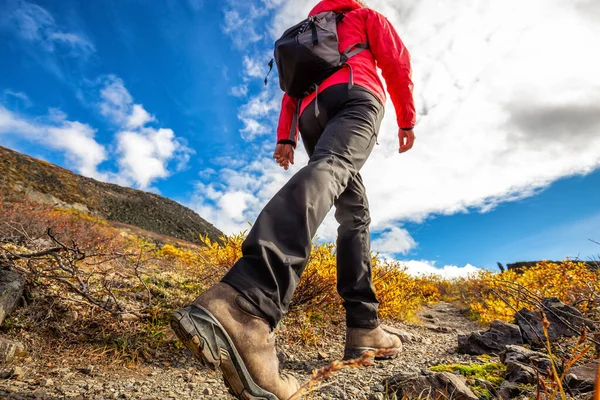 Girl Hiking in Canadian Nature — Stock Photo, Image