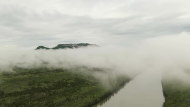 Schöne Aussicht auf den Winding River entlang der Scenic Road — Stockvideo