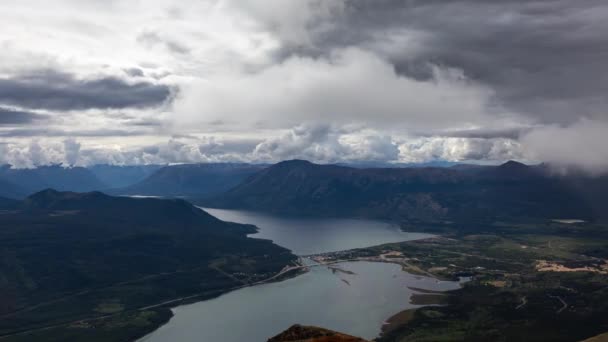 Zeitraffer von Carcross in Yukon, Kanada — Stockvideo