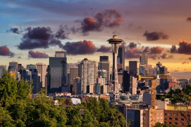 Seattle City Skyline, Washington, ABD