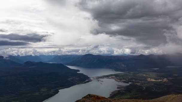 Zeitraffer von Carcross in Yukon, Kanada — Stockvideo