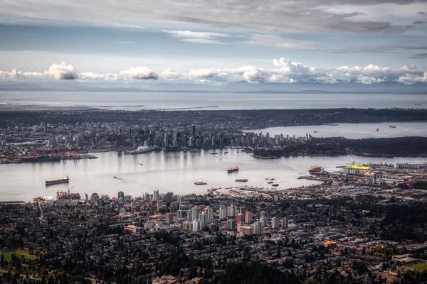 Vista aérea de Vancouver, Colúmbia Britânica Canadá — Fotografia de Stock