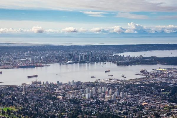 Luftaufnahme von Vancouver, British Columbia Kanada — Stockfoto