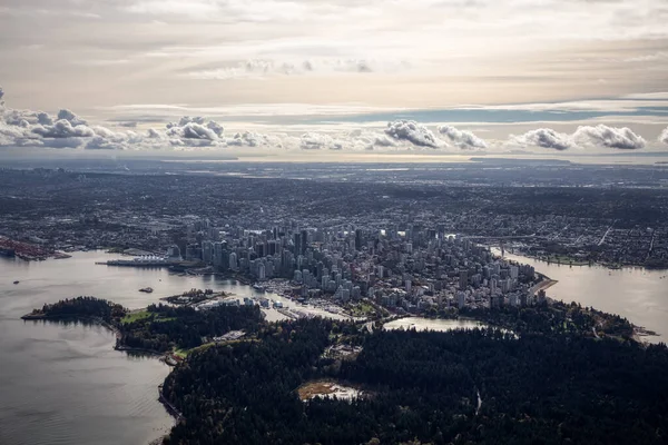 Vista aérea de Vancouver, Colúmbia Britânica Canadá — Fotografia de Stock