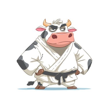 Komik İnek Judo Dövüşçüsü