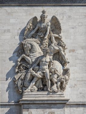 PARIS, FRANCE - AĞUSTOS 03, 2018: Palais de Chail 'deki Denizcilik Müzesi' nin (Ulusal Donanma Müzesi) üzerindeki yazıt