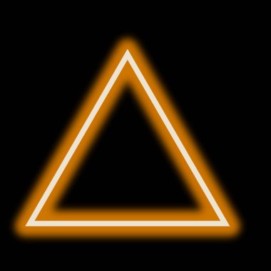turuncu neon üçgen parlayan projeniz için kullanışlı - 1
