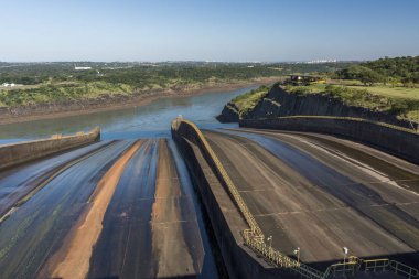 Itaipu Binacional hidroelektrik tesileri, Foz görünümünü yapmak Iguacu, Parana devlet, Güney Brezilya