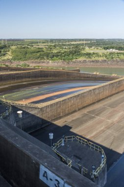 Itaipu Binacional hidroelektrik tesileri, Foz görünümünü yapmak Iguacu, Parana devlet, Güney Brezilya