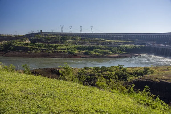 Vista Usina Hidrelétrica Binacional Itaipu Foz Iguacu Paraná Sul Brasil — Fotografia de Stock