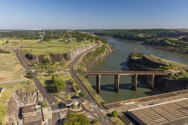 Vista Usina Hidrelétrica Binacional Itaipu Foz Iguacu Paraná Sul Brasil — Fotografia de Stock