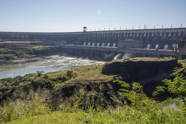 Vista Usina Hidrelétrica Binacional Itaipu Foz Iguacu Paraná Sul Brasil — Fotografia de Stock