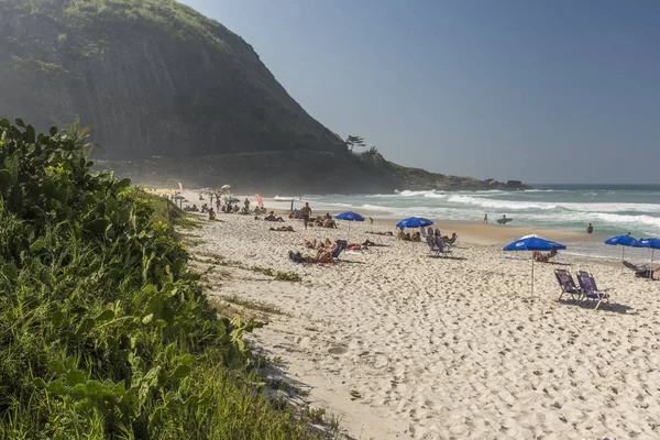 Beautiful Prainha Beach Landscape Atlantic Ocean Atlantic Rainforest Restinga Vegetation — Stock Photo, Image