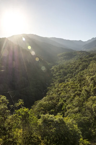 Prachtige Groene Atlantisch Regenwoud Landschap Itatiaia Nationaal Park Serra Mantiqueira — Stockfoto
