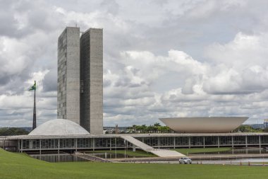 Ulusal Kongre Binası Merkez Brasilia, Federal bölge, sermaye şehir Brezilya'nın iki kuleli