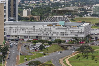 Tv kulesinden görüntülemek için Conjunto Nacional alışveriş merkezi Brasilia, Federal bölge, sermaye city, Brezilya