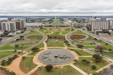 Brasilia, Federal bölge, sermaye Brezilya şehir merkezi eksen için Tv kulesinden görüntüleyin