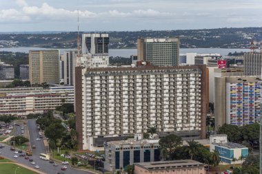 Binalarda merkezi Brasilia, Federal bölge, sermaye şehir Brezilya için Tv kulesinden görüntüleyin
