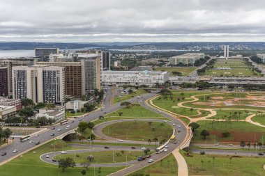 Brasilia, Federal bölge, sermaye Brezilya şehir merkezi eksen için Tv kulesinden görüntüleyin
