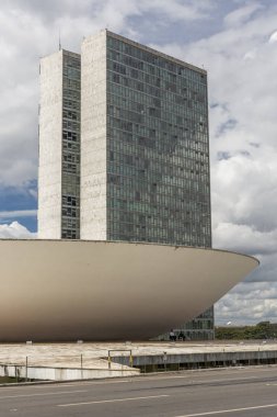 Ulusal Kongre Binası Merkez Brasilia, Federal bölge, sermaye şehir Brezilya'nın iki kuleli