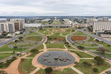 Brasilia, Federal bölge, sermaye Brezilya şehir merkezi eksen için Tv kulesinden görüntüleyin