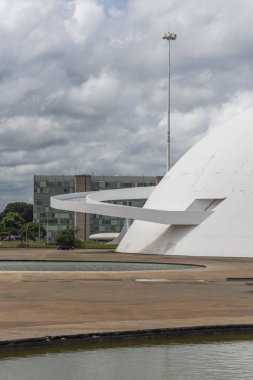 National Museum Brezilya'da merkezi Brasilia, Federal bölge, sermaye şehir modern mimariye sahip bir bina