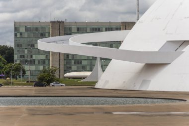 National Museum Brezilya'da merkezi Brasilia, Federal bölge, sermaye şehir modern mimariye sahip bir bina
