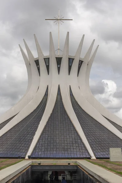Catedral Metropolitana Cathédrale Métropolitaine Bâtiment Architecture Moderne Dans Centre Brasilia — Photo