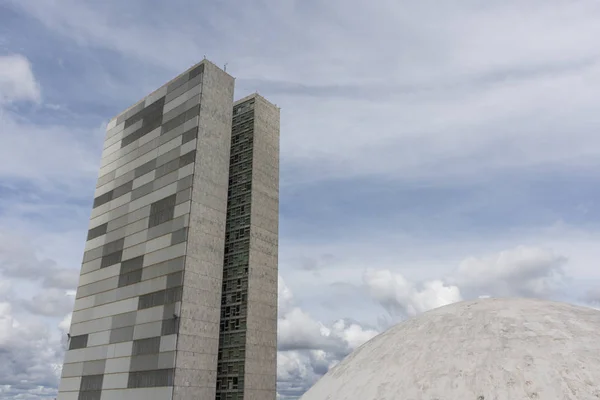 Nationella Kongressbyggnaden Med Två Torn Centrala Brasilia Federala Distriktet Kapital — Stockfoto