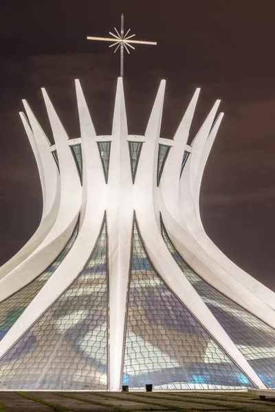 Catedral Metropolitana Katedra Metropolitalna Nowoczesną Architekturę Budynku Centrum Brasilia Dystrykt — Zdjęcie stockowe