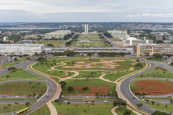 Vista Desde Torre Hasta Eje Central Brasilia Distrito Federal Capital — Foto de Stock