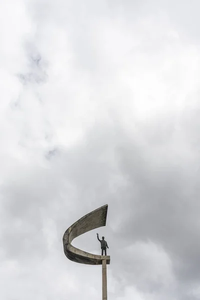 Memorial Standbeeld Met Bewolkte Hemel Brasilia Federaal District Hoofdstad Stad — Stockfoto