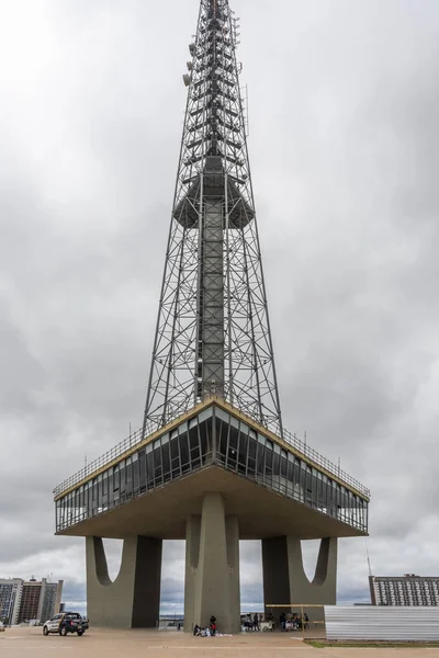 Vista Sull Antenna Della Torre Nel Centro Brasilia Distretto Federale — Foto Stock