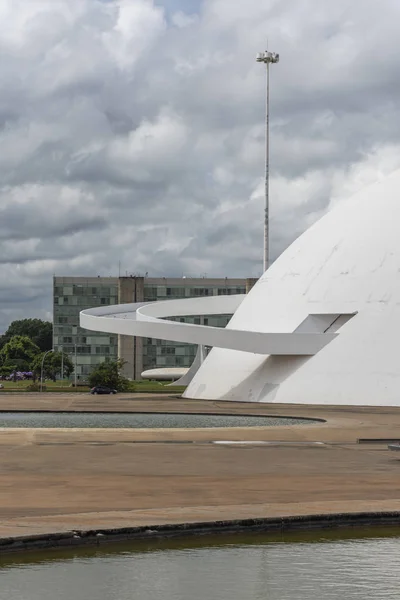 Národní Muzeum Budova Moderní Architekturou Centru Brasílie Federální Okruh Hlavním — Stock fotografie