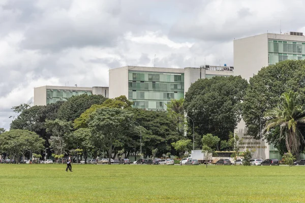 Esplanada Dos Ministerios Con Oficinas Públicas Edificios Ministeriales Centro Brasilia — Foto de Stock