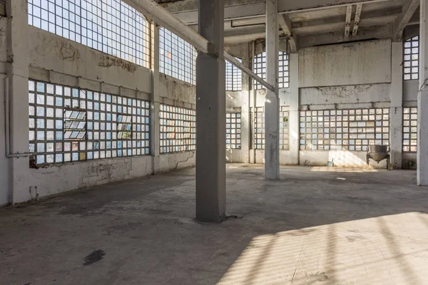 Indoors industrial landscape inside abandoned factory in Santo Cristo, Rio de Janeiro, Brazil