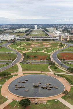 Brasilia, Federal bölge, sermaye Brezilya şehir merkezi eksen için Tv kulesinden görüntüleyin