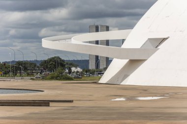 National Museum Brezilya'da merkezi Brasilia, Federal bölge, sermaye şehir modern mimariye sahip bir bina