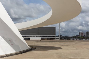 National Museum Brezilya'da merkezi Brasilia, Federal bölge, sermaye şehir modern mimariye sahip bir bina