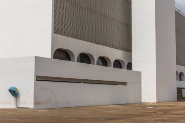 Milli Kütüphane modern beyaz bina merkezi Brasilia, Federal bölge, sermaye şehir Brezilya içinde