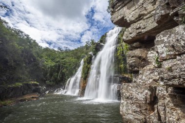 Doğada, Chapada dos Veadeiros, Goias, merkezi Brezilya büyük güzel cerrado şelale peyzaj