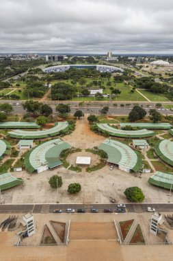 Brasilia, Federal bölge, sermaye Brezilya şehir merkezi eksen için Tv kulesinden görüntüleyin