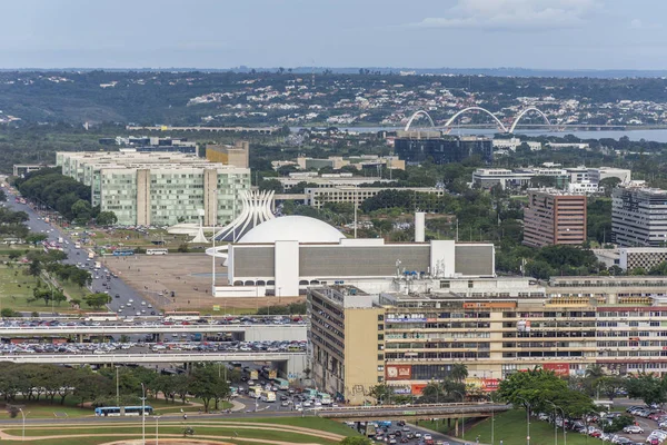 Biblioteca Nacional Museo Nacional Catedral Metropolitana Edificios Modernistas Centro Brasilia — Foto de Stock