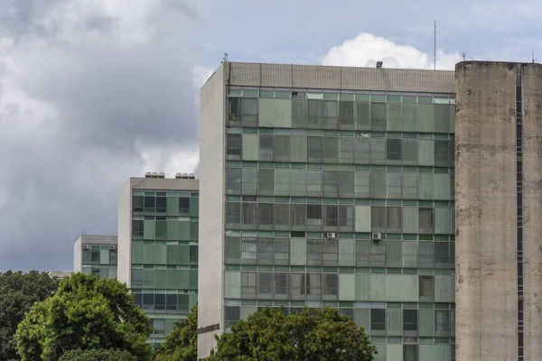 Esplanada Dos Ministerios Ministerien Esplanade Mit Bürogebäuden Des Ministeriums Zentralbrasilien — Stockfoto