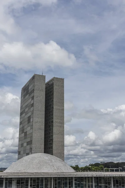 Edificio Del Congreso Nacional Con Dos Torres Centro Brasilia Distrito — Foto de Stock