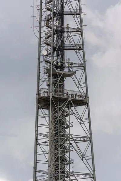 Vue Sur Antenne Tour Télévision Dans Centre Brasilia District Fédéral — Photo